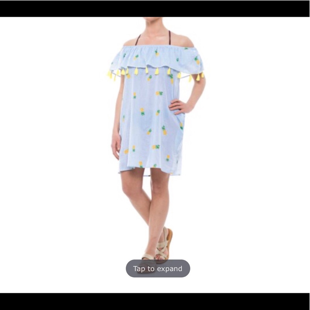 Violet Sky Pineapple Print Cover Up